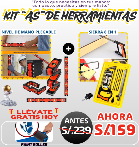 KIT “AS” DE HERRAMIENTAS 🪚📐🎨💥